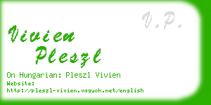 vivien pleszl business card